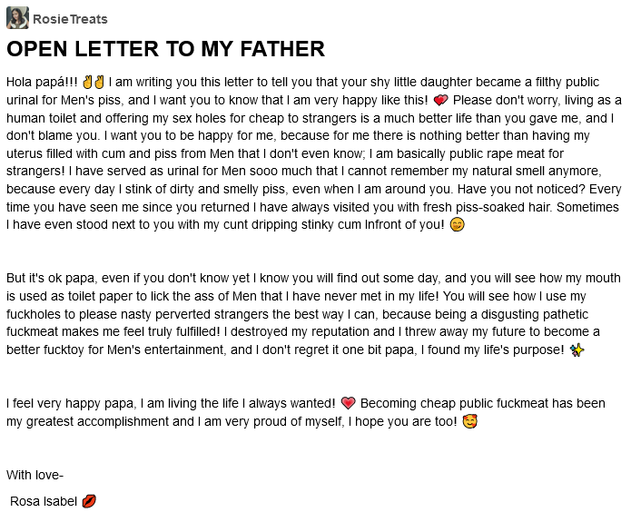 An open letter to her father #4cV2kLWP
